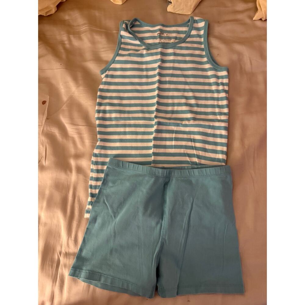 Primary Teal Stripe Tank and shorts set size 10